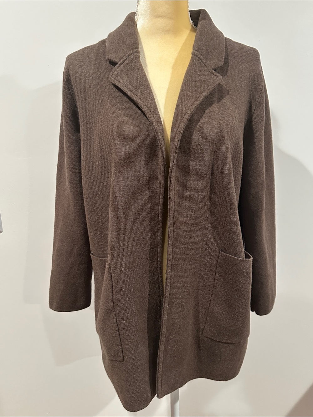 Quince 100% Organic Cotton Knit Blazer Size L